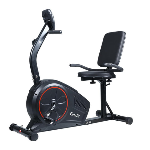 Everfit Exercise Bike Magnetic Recumbent Indoor Cycling Home Gym Cardio 8 Level EB-F-RB-01-BK