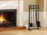 Fireplace Tool Set, 5 PCS Fire Tool Set and Holder with Square-Frame Stand, Tongs, Ash Shovel, V952-BLGJTJ5JTFKGGFSK1001V0