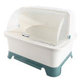 Double Layer Drying Dish Rack with Lid Dust Proof Storage Dish Drainer for Restaurant V1294-YM0901-3118230435211