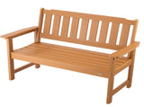 Outdoor Bench, 128 cm, 363 kg Weight Capacity for 2-3 Persons, Weatherproof Plastic Frame with V952-GYZYSLYMSSTBEEBDW001V0