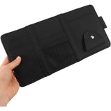 3pcs Car Visor Storage Pouch PU Organizer for Cars and Trucks Black, Sun Visor Pocket with Quick V1370-AZ4-11407