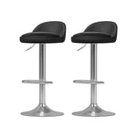 Artiss 4x Bar Stools PU Leather Gas Lift Black BA-K-719-BK-X4