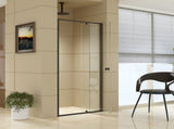 Adjustable Semi Frameless Shower Screen x 195cm Australian Safety Glass V63-824451
