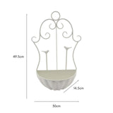 Fleur Wall Planter w 2 Birds 49cm V637-19729PLN