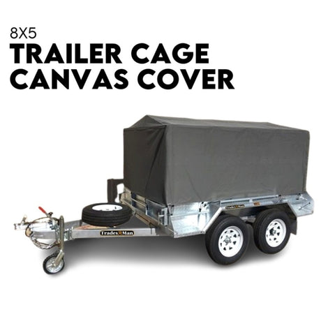 8X5 BOX TRAILER CAGE CANVAS COVER Thick Rip Resistant Waterproof V379-TRAILCOV856002