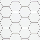 Tiles 3D Peel and Stick Wall Tile Hexagon White V63-836601