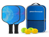 PS Series Colorful Textured Fiberglass Pickleball Paddles Set with 2 Rackets, 4 Balls and Portable V888-ELOSUNG55145-9