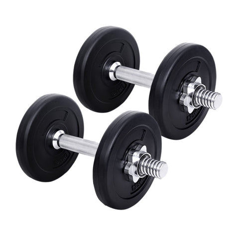 Everfit 10kg Dumbbell Set Weight Plates Dumbbells Lifting Bench FIT-K-DB-SET-30-A