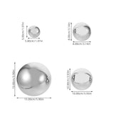 6Pcs Outdoor Gazing Balls Reflective Silver Balls for Gardeners and Homeowners V1192-AZ-W-22367