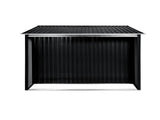 Wallaroo Garden Shed with Semi-Close Storage 6*8FT - Black GSS-BSW-68S-BK