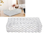 Crystal Tissue Box Paper Rack Office Table Accessories Tissue Case Holder Wedding Decoration V1294-YM0901-3115200124811