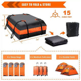 15 Cubic Feet Rooftop Cargo Carrier Bag - Foldable Car Rooftop Luggage Bag with Waterproof Sealing, V888-ELOSUNG55538