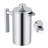 350ML Double Wall Stainless Steel Coffee Maker French Press Tea Pot with Filter V1294-YM0722-JY01656