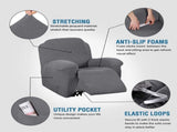 Super Stretch Recliner Couch Covers Chair Cover Form Fitted Non Slip Reclining Slipcovers for V1258-DP02-F-642