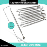 12-Piece Stainless Steel Wax Carving Tools Set, Waxing Instruments, Dual-Ended Sculpting Tools V1370-AZ4-08235
