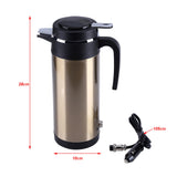 850mL 12V Portable in Car Stainless Steel Electric Heating Cup Boiling Water Bettle Travel Use V1294-YM0722-JYA02657