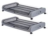 Levede 2x Under Bed Storage Containers for Shoe and Apparel Clear-Lidded Rolling SO1032-GY-2PC-AU