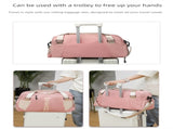 Large Travel Duffle Bag Gym Sports Weekender with Shoe Compartment Wet Pocket Lightweight Carry On V888-ELOSUNG44154