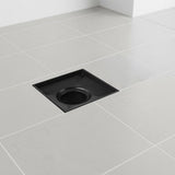 15x15cm Square Shower Drain with Removable Tile Insert Grate Matte Black 304SS, CUPC Certified for V63-955531