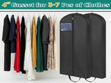 65" Long Garment Bags for Travel, Dress Hanging Clothes, Wedding Cover Women, Closet Storage Gowns, V1259-DP01-A-4554