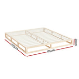 Artiss Bed Frame King Size Wooden Base Mattress Platform Timber Pine KALAM WBED-KALAM-K-WD-AB