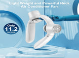 White Portable Neck Fan Hands-Free Wearable Air Conditioner with 4000mAh Battery for Australian V1107-WHITE PORTABLE NECK FAN