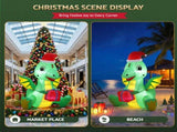Jingle Jollys Christmas Inflatable Dragon 1.8M Height LED Outdoor Decorations Illuminated XMAS-INF-GRAGON-6FT