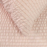 Ardor Ingrid Blush Seersucker Stripe Quilt Cover Set Double V442-INT-QUILTCS-INGRID-BLUSH-DS