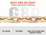 Transport Binder Chain, 220 kg Working Load Limit, 3/8'' x 20' G80 Tow Chain Tie Down with Grab V952-ZGTLJZMGDXZYJ7KNJV0