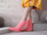 Tall Rain Boots Non Slip Waterproof Rain Shoes PVC Transparent Rain Footwear with Plush Cotton V1294-YM0716-3117220132812