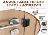 2PCS Portable Door Lock, Die Cast Aluminum Alloy, Spring Loaded Latch, for Business Trip Temporary V1369-AZ3-W-12314