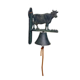 Cast Iron Cow Doorpost w Bell 26cm V637-74145COW