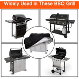 Barbecue Cover 210D Waterproof Oxford Gas Grill Cover Compatible with Weber Holland Jennair, Black, V1237-ZY-528-301