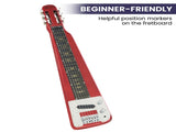 Karrera 6-String Steel Lap Guitar - Metallic Red ELE-LAP-6S-RD