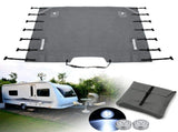 RV Towing Cover,Caravan Covers Protector Waterproof for Motorhome Nylon 86.6 x 68.10 Inch Grey V1369-AZ3-W-02753