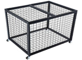 Rolling Sports Ball Storage Cart, Basketball Cage with Double Lids, Sport Equipment Holder Organizer V952-QL363026YCTJW44KTV0