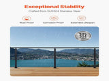 Cable Railing Post, 106.7x5x5cm Level Deck Stair Posts, 1-Pack Stainless Steel Cable Handrail Post, V952-1JZLGZXHS106AWJO6001V0