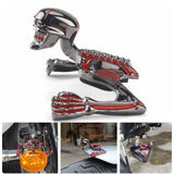 Chopper Headlight Visor Skeleton Ornament Mudguard Helmet Skull Decorative Helmet Visor Figure Graph V1369-AZ3-W-02309
