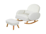 Levede Fleece Rocking Chair with footstool CH1132-BG