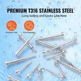 VEVOR 20 Pack Invisible Cable Railing kit, T316 Stainless Steel 3.2mm Invisible Receiver and Swage V952-YXZJQYS20J185WDTQV0