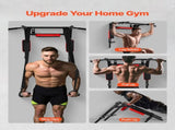 Multifunctional Pull Up Bar, Wall Mounted Chin Up Bar Dip Station for Home Gym, Heavy Duty Steel V952-QTYTXSJBGSDG88IUW001V0
