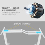 FORTIA 145W x 60D x 85D Dual-Motor 80kg Load Adjustable Sit-Stand Up L-Hand Sided Corner Desk V219-ADKCORFOL2WB