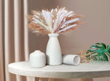 Ceramic Set of 3 Modern White Vases for Home Dcor V178-36902