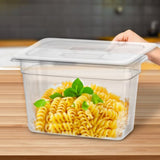 SOGA 200mm Clear Gastronorm GN Pan 1/3 Food Tray Storage with Lid VICPANS1424WLIDX1