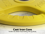 Everfit Weight Plates Olympic 20kgx2 Dumbbell Barbell Plate Weight Lifting Home Gym Yellow FIT-K-DB-PL-SET-40KG