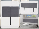 Linen Fabric Queen Bed Headboard Bedhead - Grey V63-800777