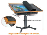 1500-Piece Jigsaw Puzzle Table with Storage Drawers, Adjustable Tilt and 360&deg Rotation V767-JJ-ZZ1689