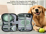 8-in-1 Pet Grooming Kit, Portable Dog Cat Grooming Supplies, Storage Bag for Daily Care V1188-MS-611-089