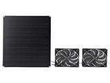 Solar Powered Dual Kit 75W 3000 to 4000RPM IPX7 Waterproofing Solar Exhaust Cooling Ventilation V1294-YM0901-3113250069311