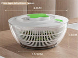 Green Manual Salad Spinner with Pressurized System - Efficient & Quick Vegetables Drying, Multiple V888-ELOSUNG15914
